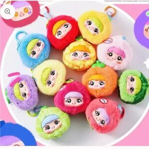 Plush Fruit Keychain Toy - Colorful Cute Doll Charm